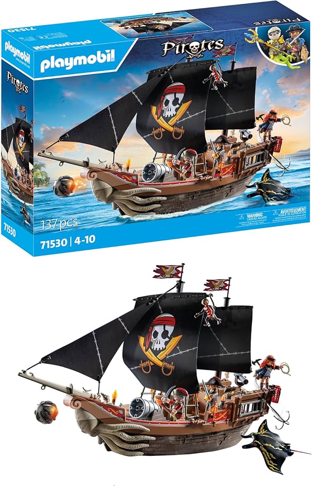 Amazon.com: Playmobil Pirates: Large Pirate Ship : Toys & Games