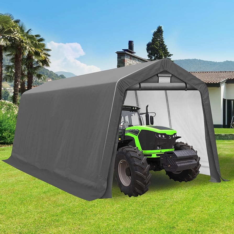 Amazon.com : 7x12 Ft Outdoor Storage Shelter, Waterproof Portable
