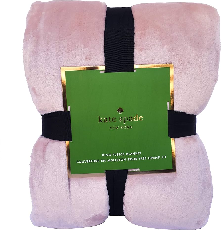 Amazon.com: Kate Spade King Fleece Blanket 112 x 92, Dusky Blush