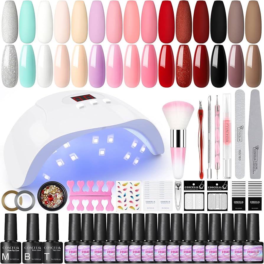Amazon | Coscelia ジェルネイルセット スターターキット UV/LEDライト