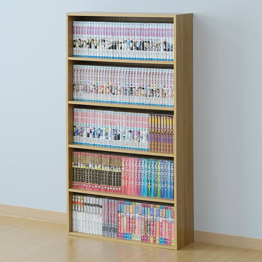 Amazon｜山善(YAMAZEN) 本棚 大容量 スリム 【全体耐荷重60㎏】 5段 幅