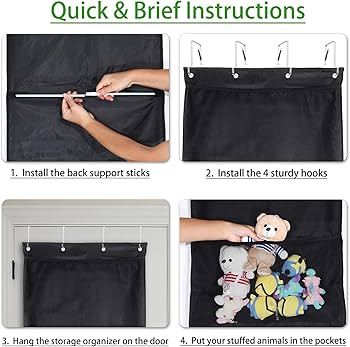 Amazon.com: UBeesize Stuffed Animal Storage, Over Door Organizer