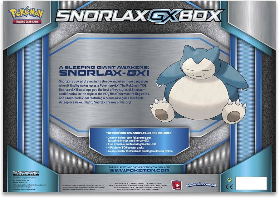 Amazon.co.jp: ポケモンカード英語版 Snorlax GXボックス : おもちゃ