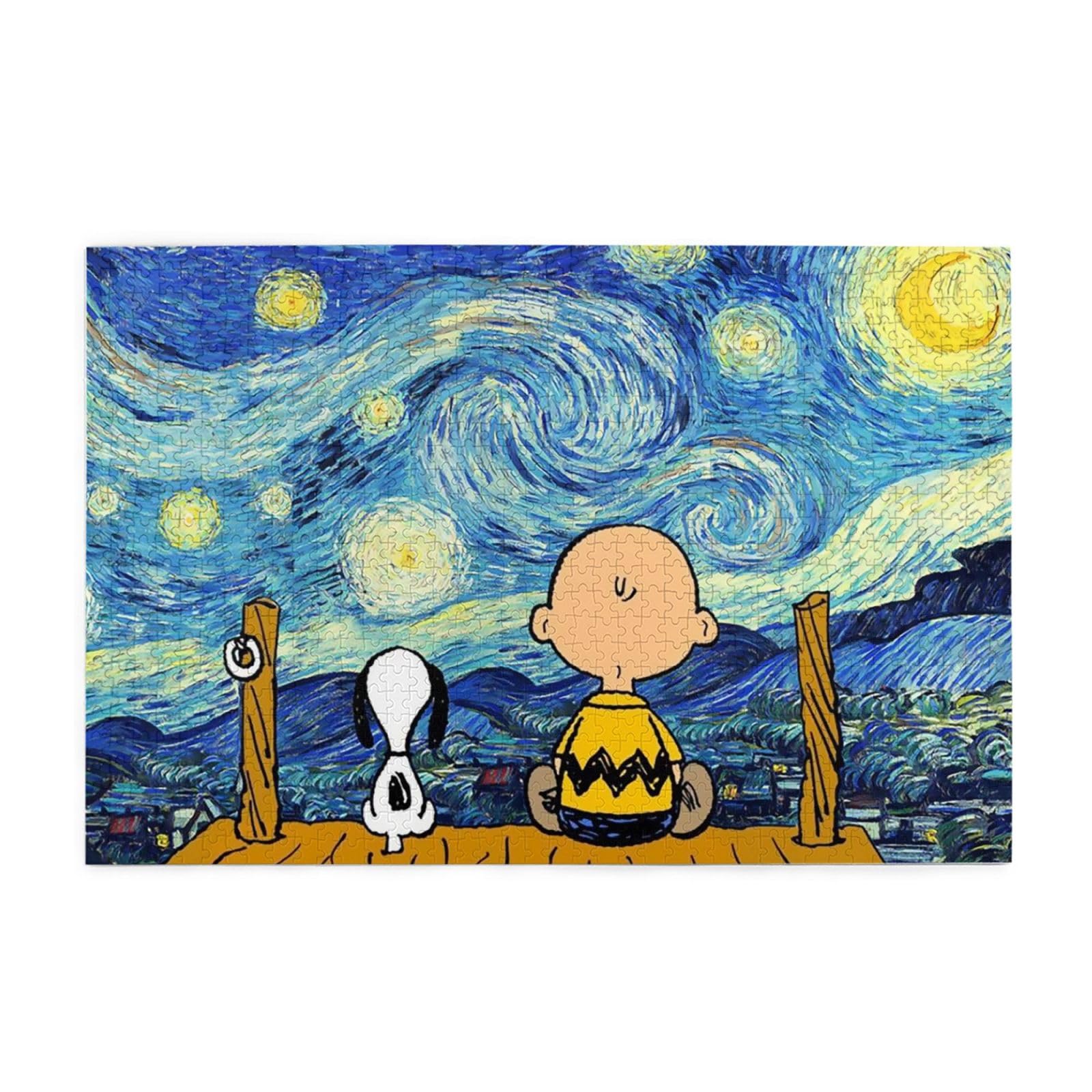 Amazon.co.jp: ジグソーパズル ピーナッツ スヌーピー ゴッホ 星月夜