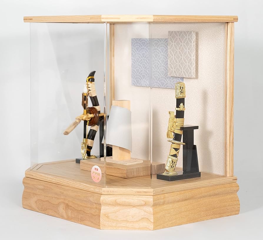 Amazon | ナチュラル六角アクリルケースのみ 五月人形 ケース飾り 兜