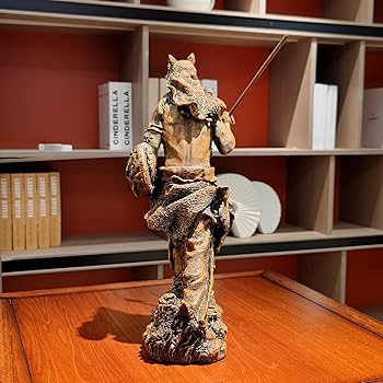 Amazon.co.jp: VINTAGIFT 樹脂製インディアン戦士 槍の像 ネイティブ