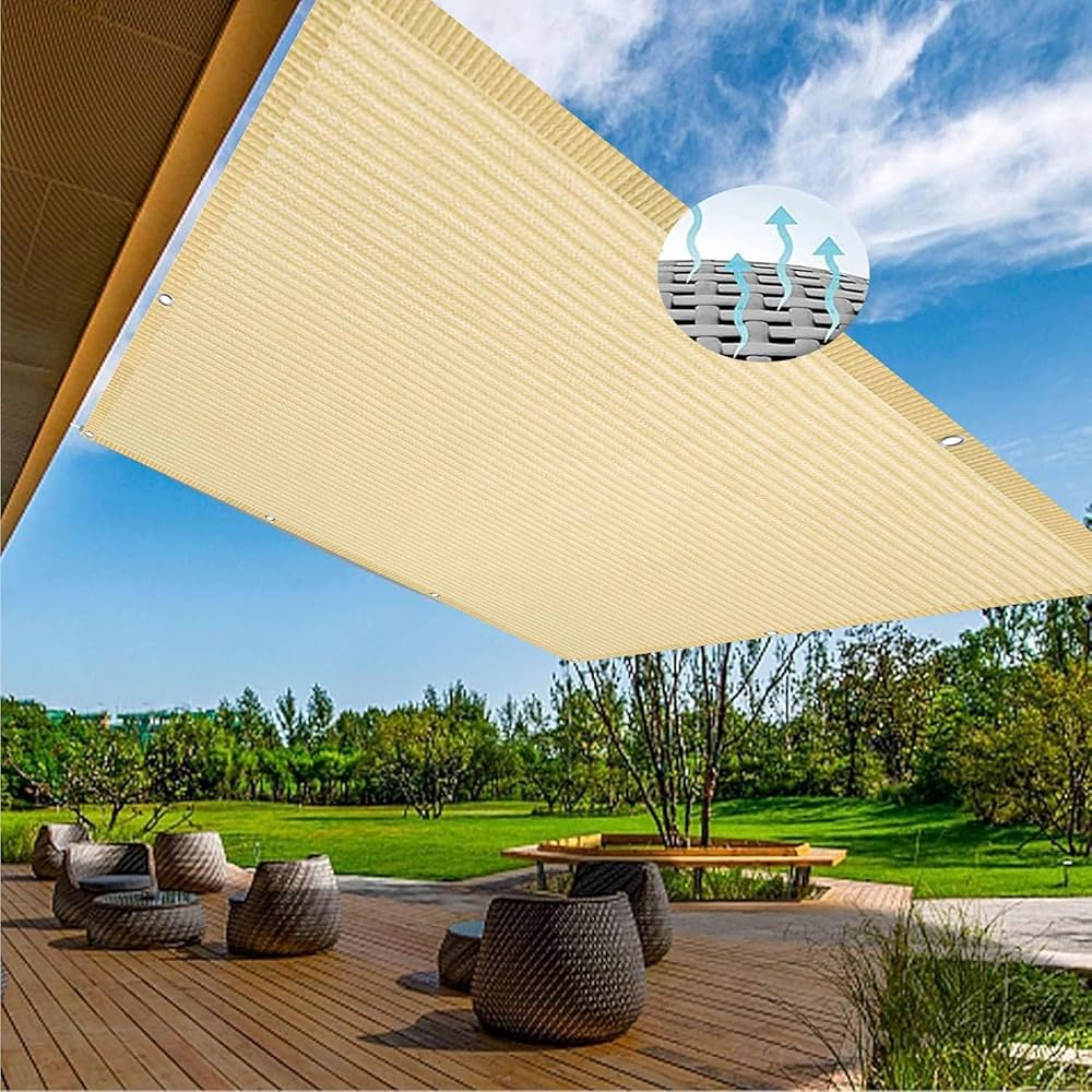 Amazon.co.jp: ベランダ 目隠し シェード 2.6 x 4.8 m プライバシ 保護