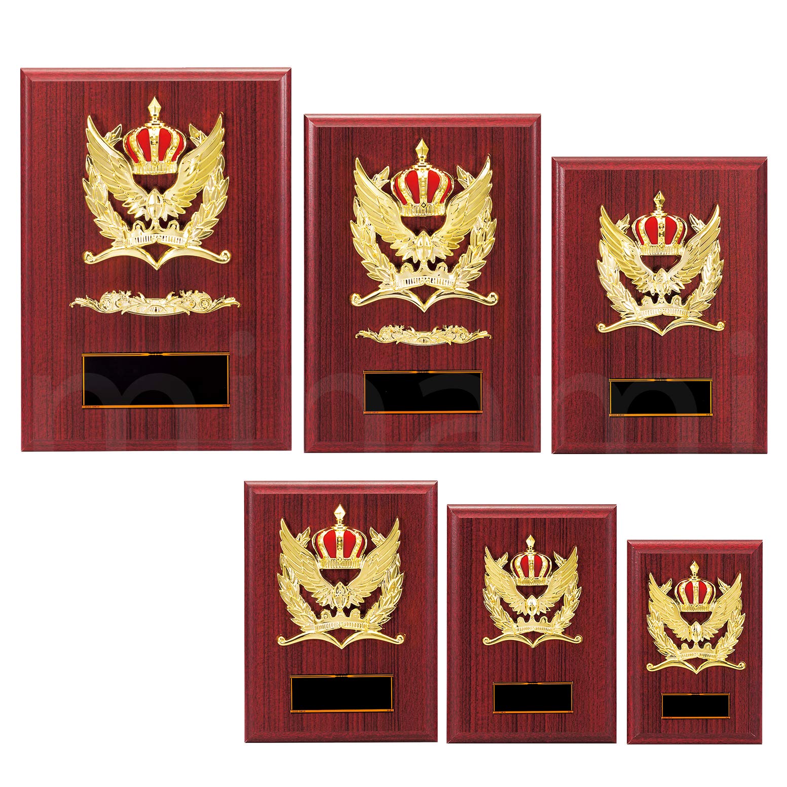 Amazon | [レーザー彫刻名入れ] GOLD SHACHI 表彰楯 盾 ワシ王冠 K5049