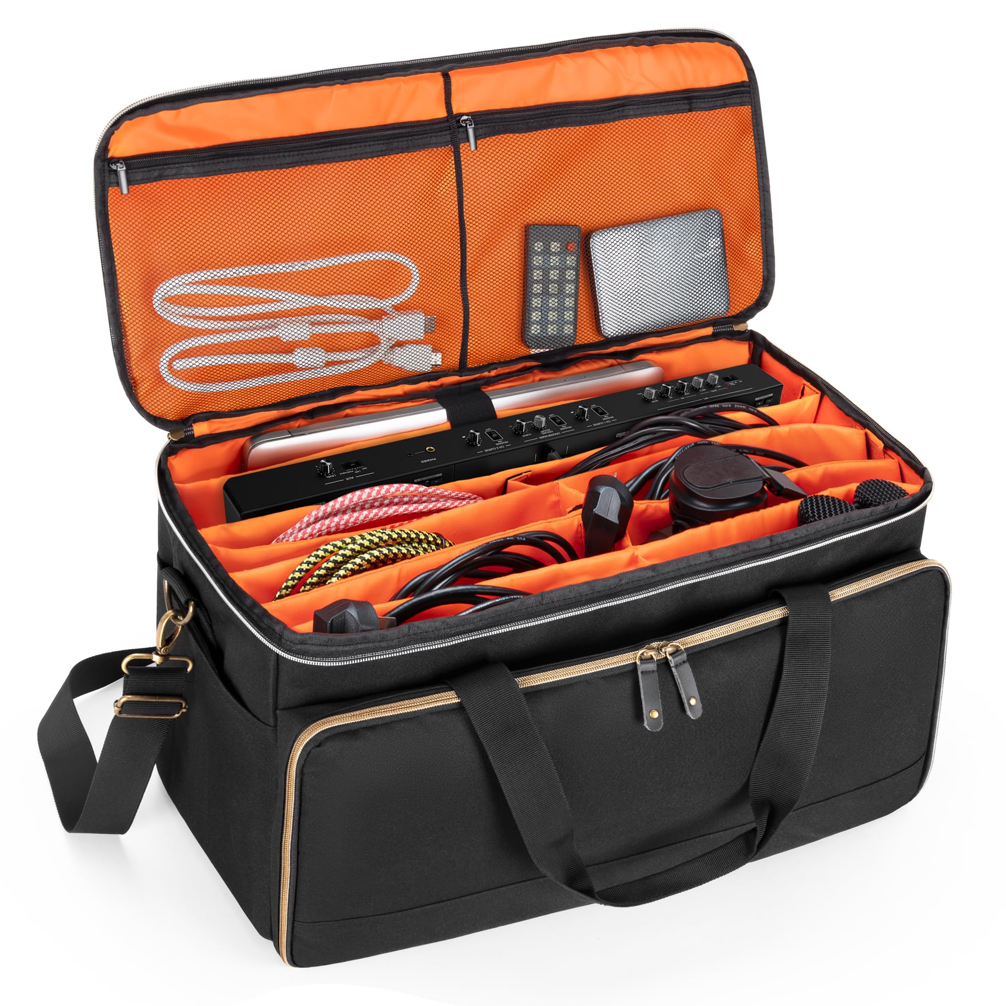 Amazon.com: Trunab Large Travel DJ Cable File Bag with Inner