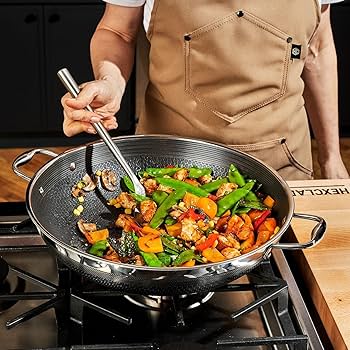 Amazon | HexClad (ヘックスクラッド) ハイブリッド 焦げ付き防止 14