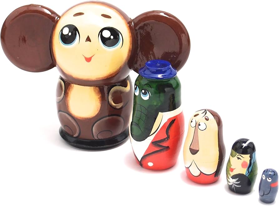 Amazon.co.jp: マトリョーシカ5個組 「チェブラーシカと仲間たち