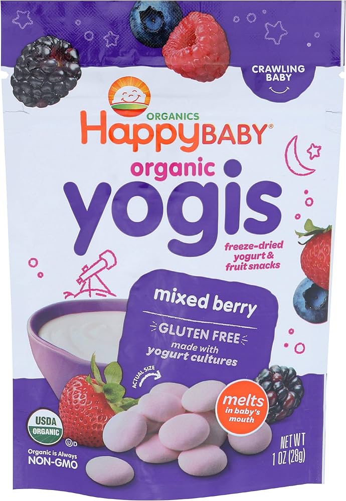 Amazon.com : Happy Baby Organic Yogis Freeze-Dried Yogurt & Fruit