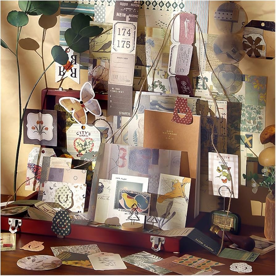 Amazon.co.jp: スクラップブック用品 86 ピース/パックスクラップ