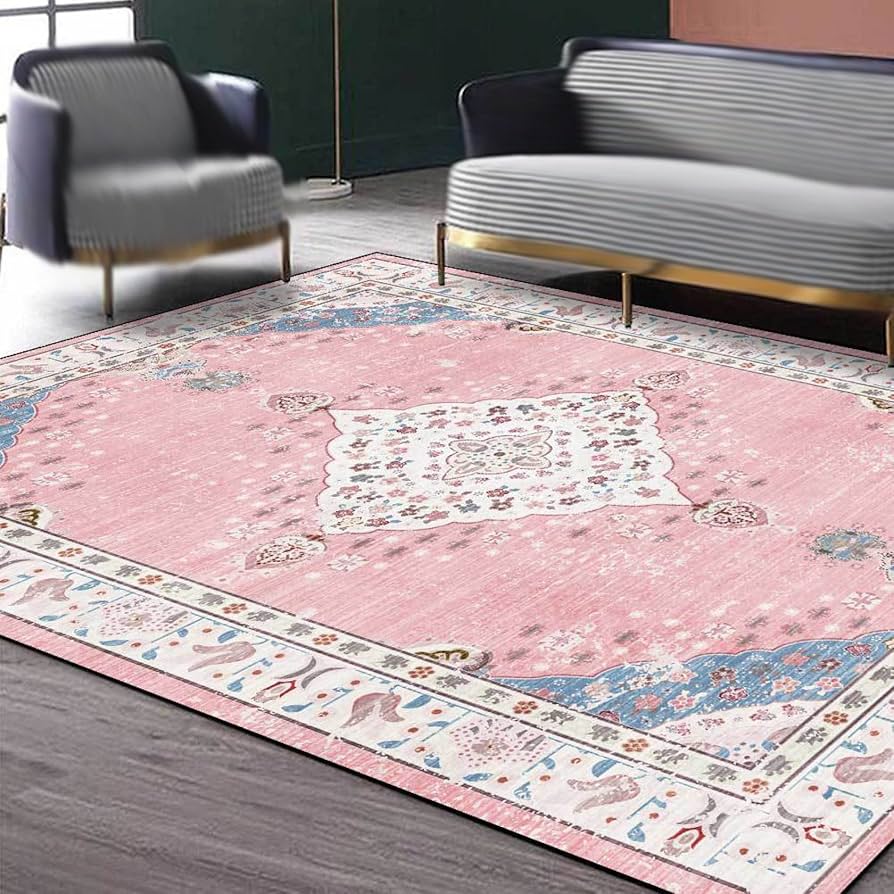 Amazon｜カーペット ピンク おしゃれ 1畳 100*150 夏用 ラグ 洗える