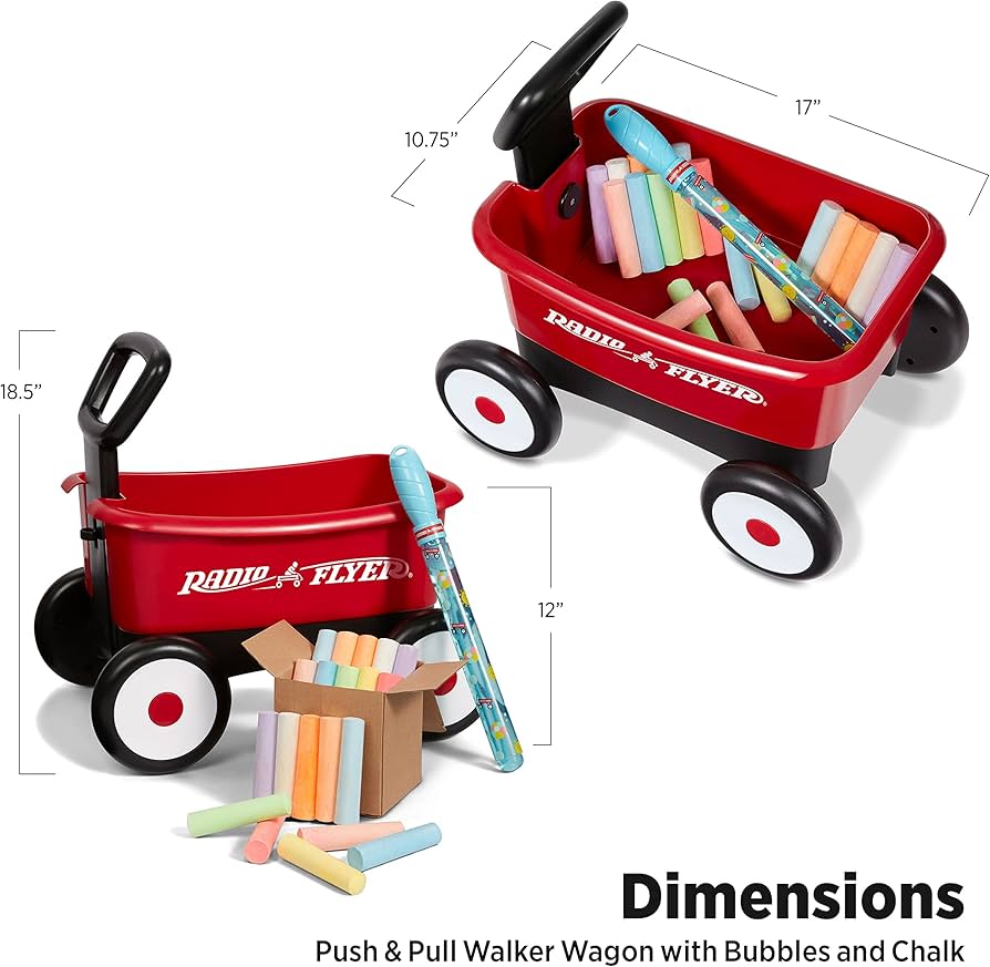 Amazon.com: Radio Flyer My 1st Wagon 2-in-1 Walker & Pull Wagon