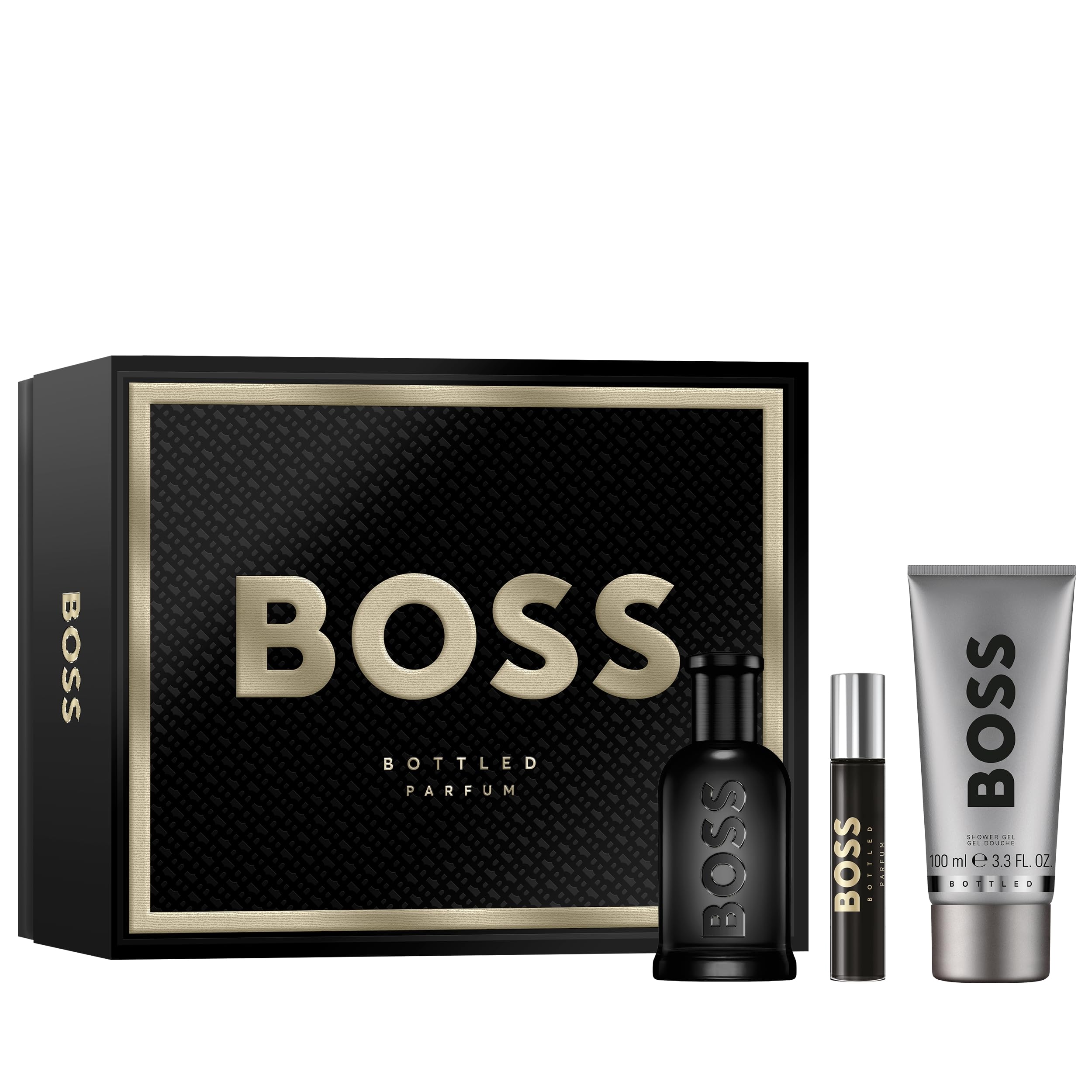 Amazon.com: Hugo Boss Men's 3-Pc. BOSS Bottled Parfum festive Gift