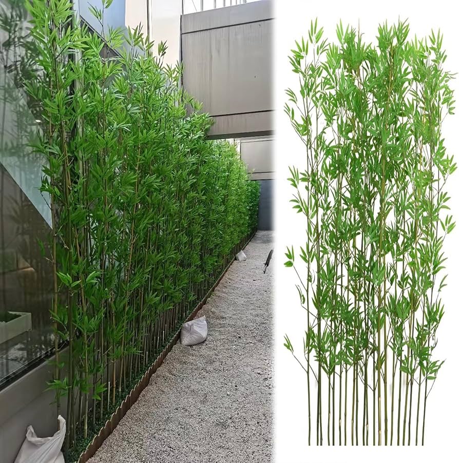 Amazon｜人工植物 屋外人工竹ツリー 高さ1m 1.2m 1.5m 1.8m 2m、葉付き