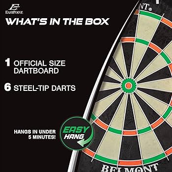 Amazon.co.jp: EastPoint ブラックライトダーツボード - 18インチ