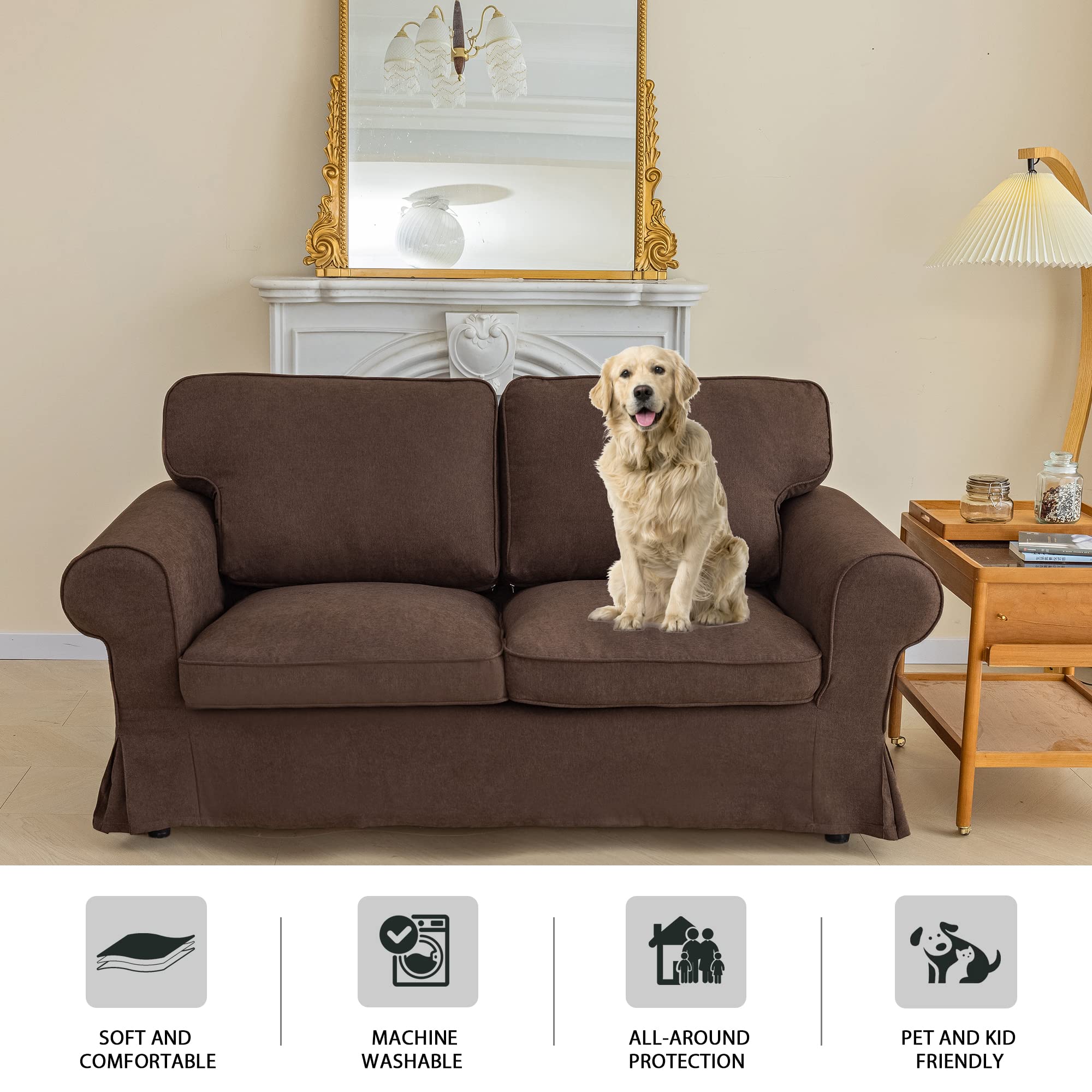 Amazon｜MASWOND カスタムメイド ソファカバー IKEA EKTORP ラブシート