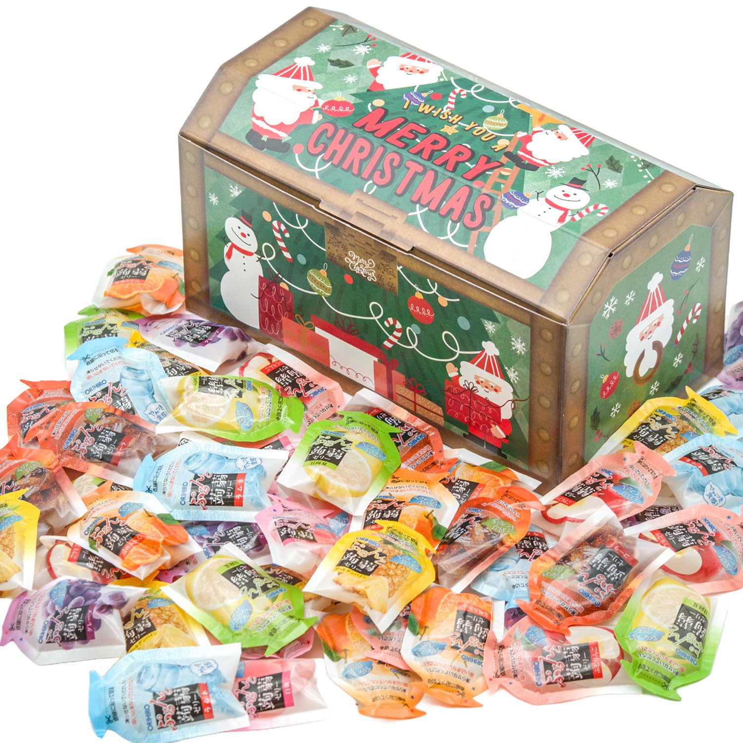 Amazon.co.jp: オリヒロ ぷるんと蒟蒻ゼリー クリスマス 宝箱 8種類