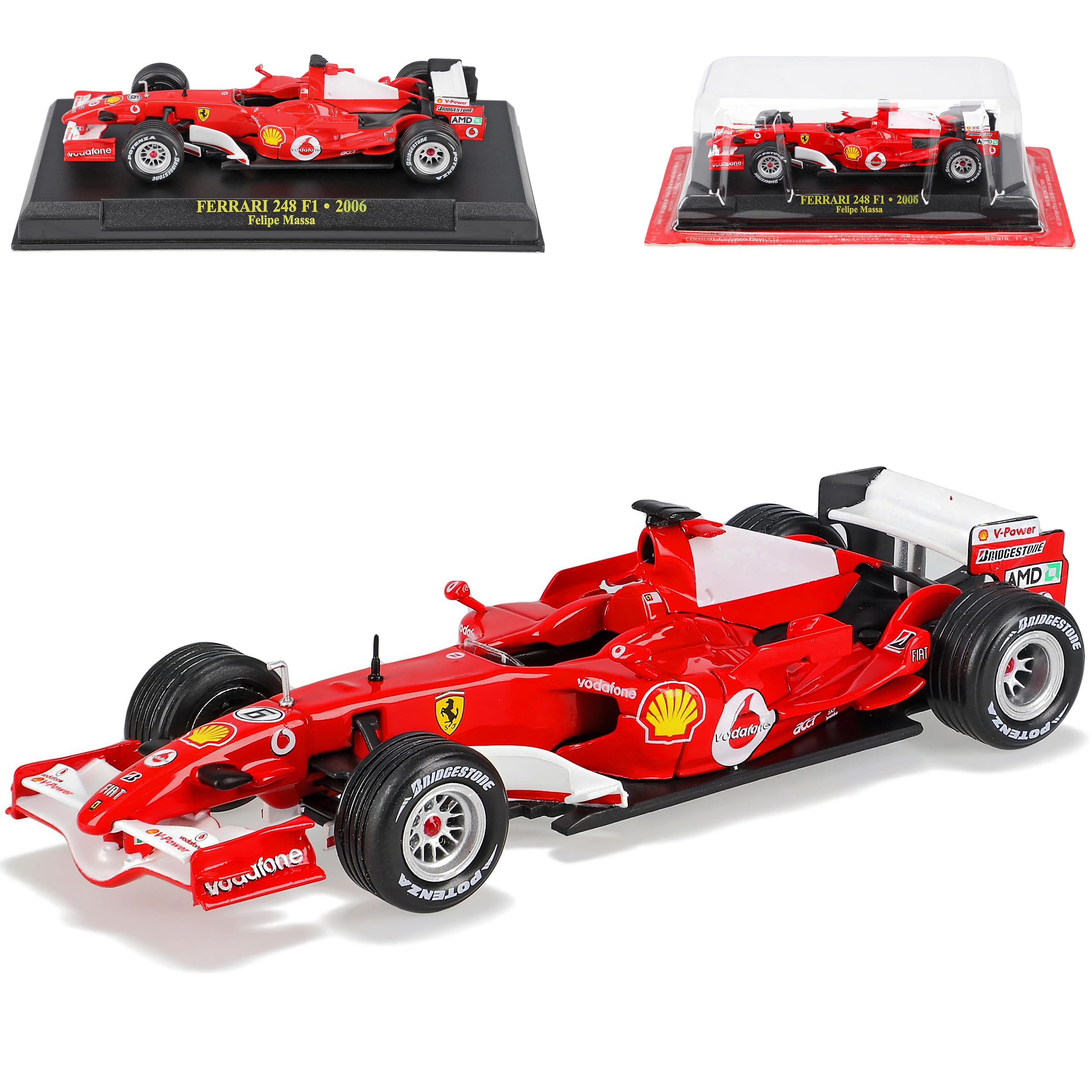 Ixo Ferrari F1 248 2006 Felipe Massa mit Sockel 1/43 Modell Auto