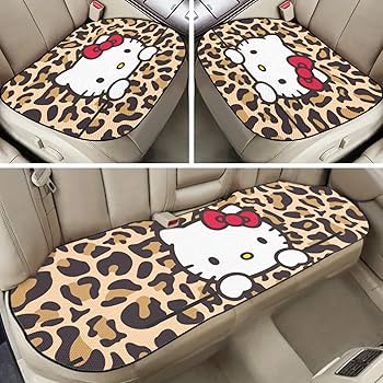 Amazon | ハローキティ 豹柄 ヒョウ 紋 車用 シートカバーセット 3枚組