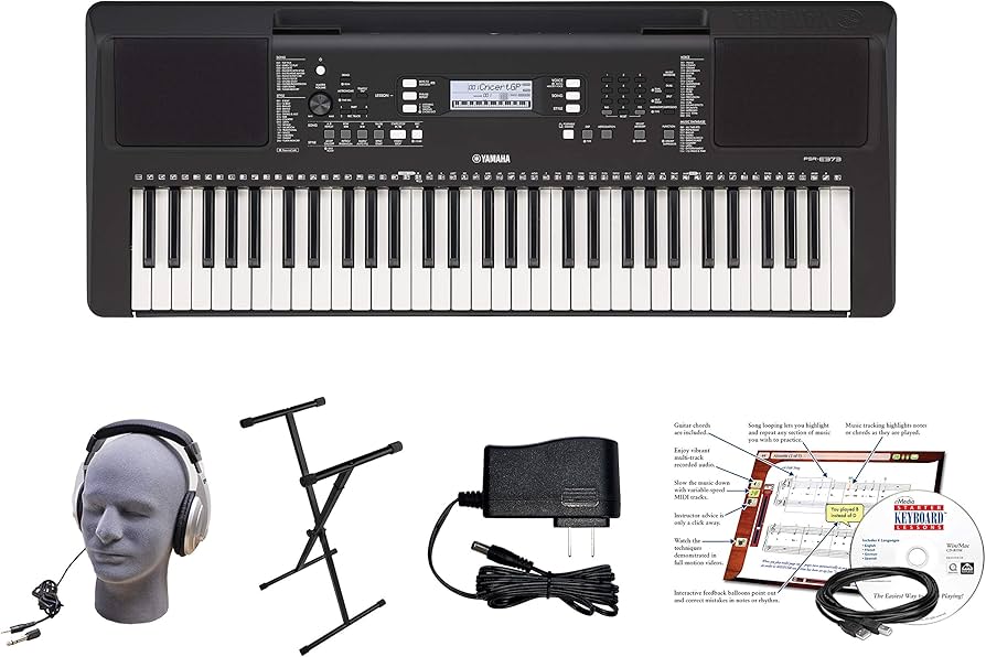 Amazon.com: Yamaha PSR-E373 EPS 61-Key Educational Keyboard Pack
