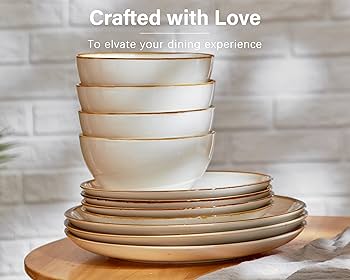 Amazon.com: ONEMORE Ceramic Bowl Set of 6, 24 oz Soup Bowl Cereal