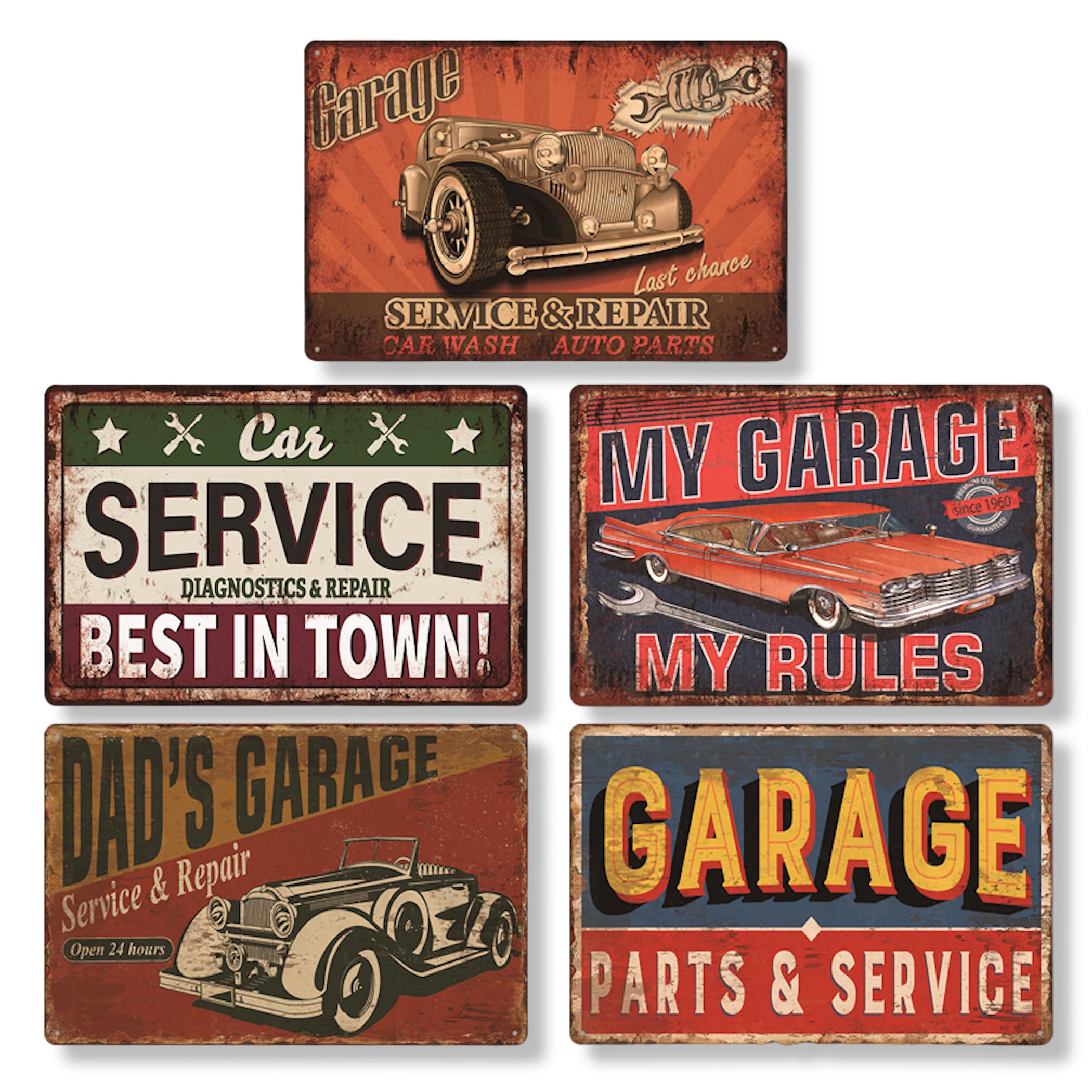 Amazon | ブリキ 看板 ナンバー プレート ガレージ アメリカン レトロ