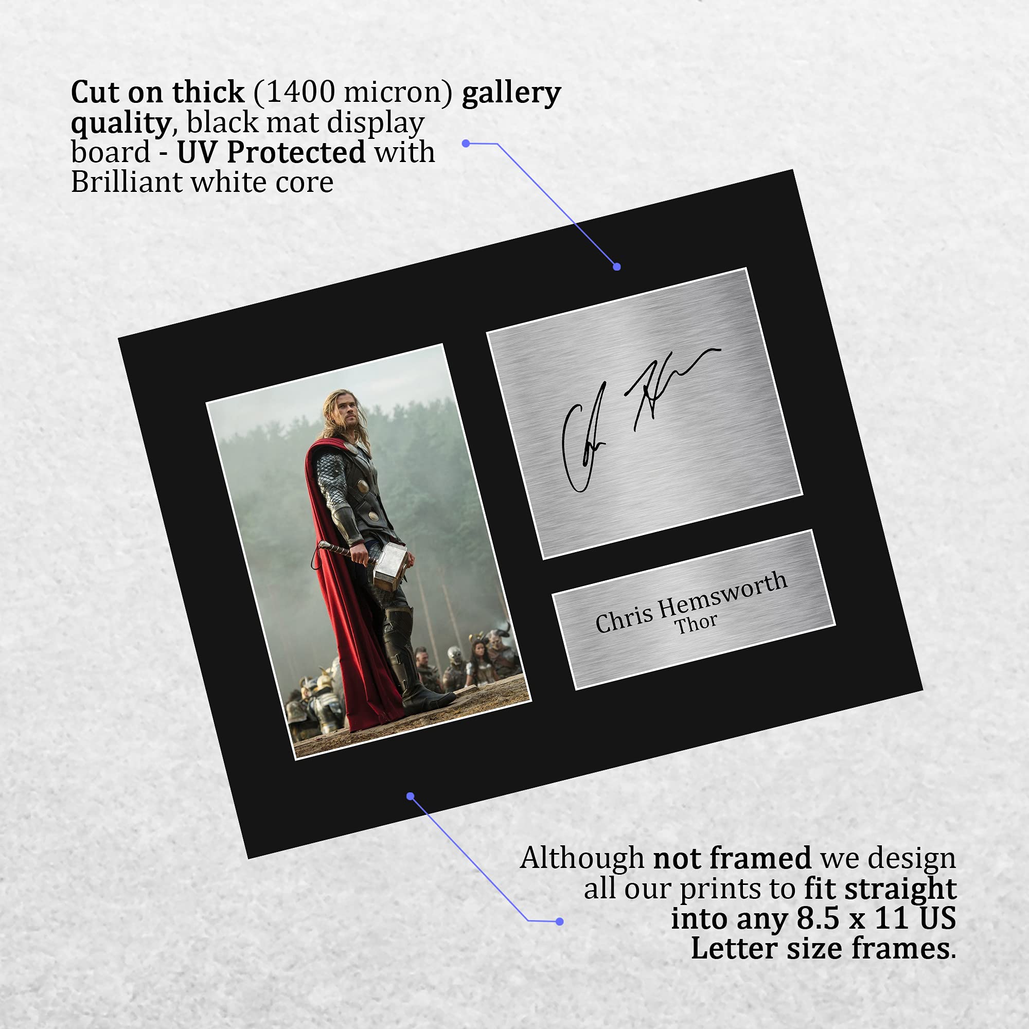 Amazon.com: HWC Trading Chris Hemsworth USL Signed Printed