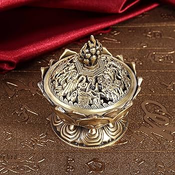 Amazon.com: Backflow Incense Holder with Lotus Bowl Zinc Alloy