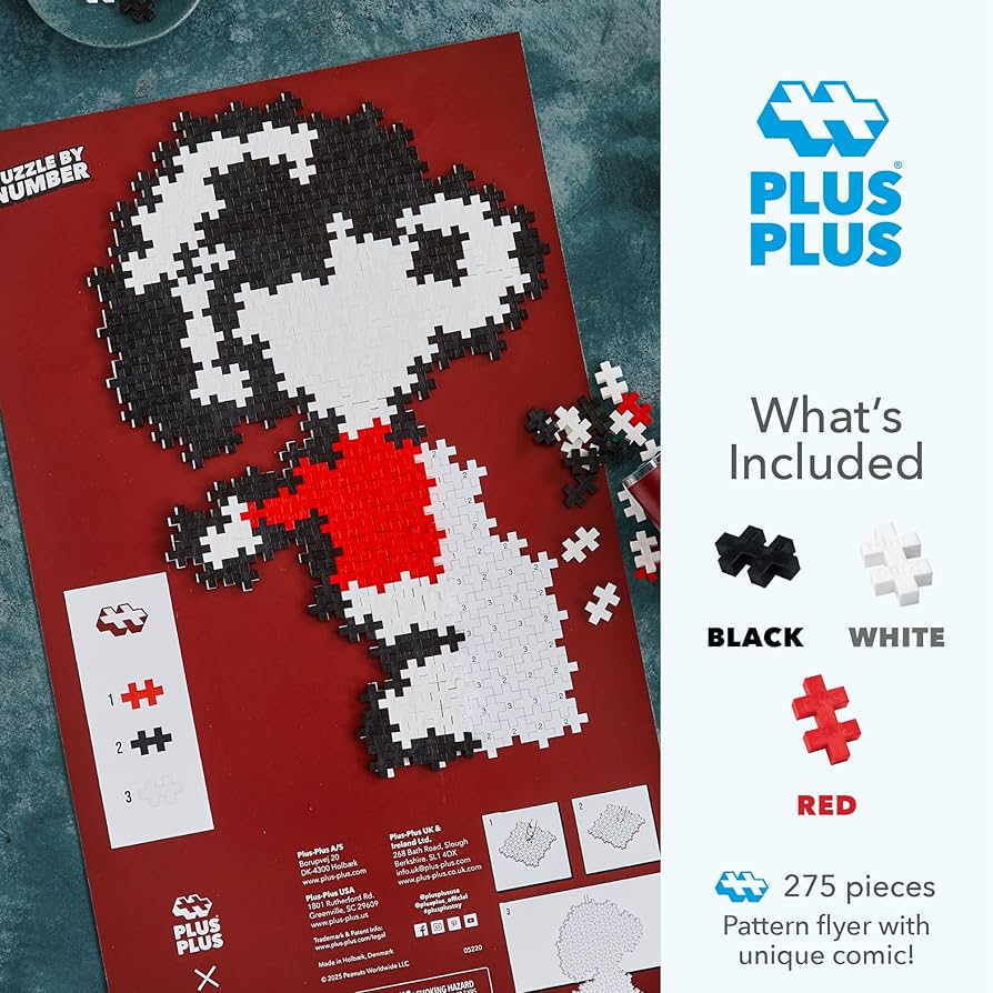 Amazon.com: Plus Plus Puzzle By Number, 275 Piece Interlocking