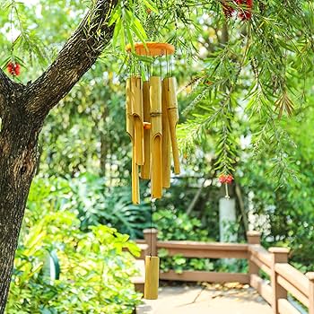 Amazon.co.jp: Taman 竹製ウィンドチャイム 屋外木製ウィンドチャイム