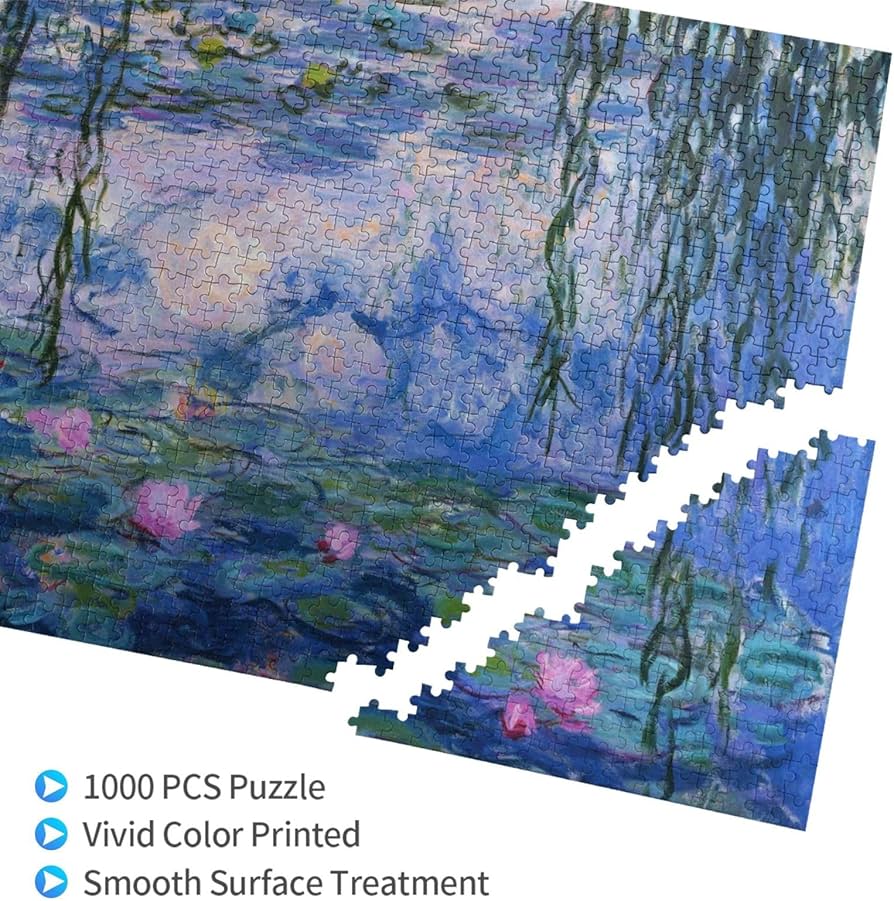 Amazon.co.jp: ジグソーパズル 1000ピース 絵画 睡蓮 クロード・モネ