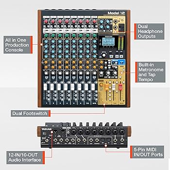 Amazon.com: Tascam Model 12 All-in-One 12-track Digital Multitrack