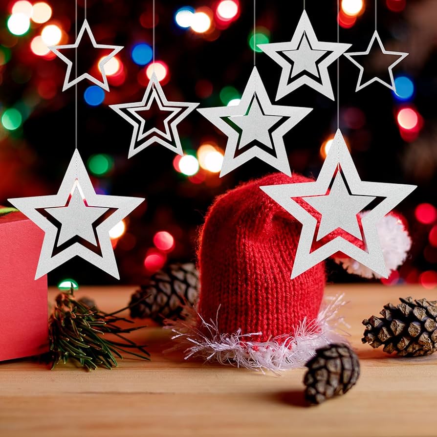 Amazon.co.jp: MrMrKura クリスマス 飾り 星型 星飾り 21個 透かし彫り