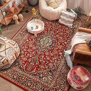 Amazon｜カーペット ペルシャ絨毯風 おしゃれ 長方形 絨毯 じゅうたん