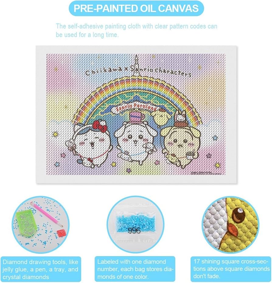 Amazon | ダイヤモンドアート ちい-かわ ダイヤモンドペインティング