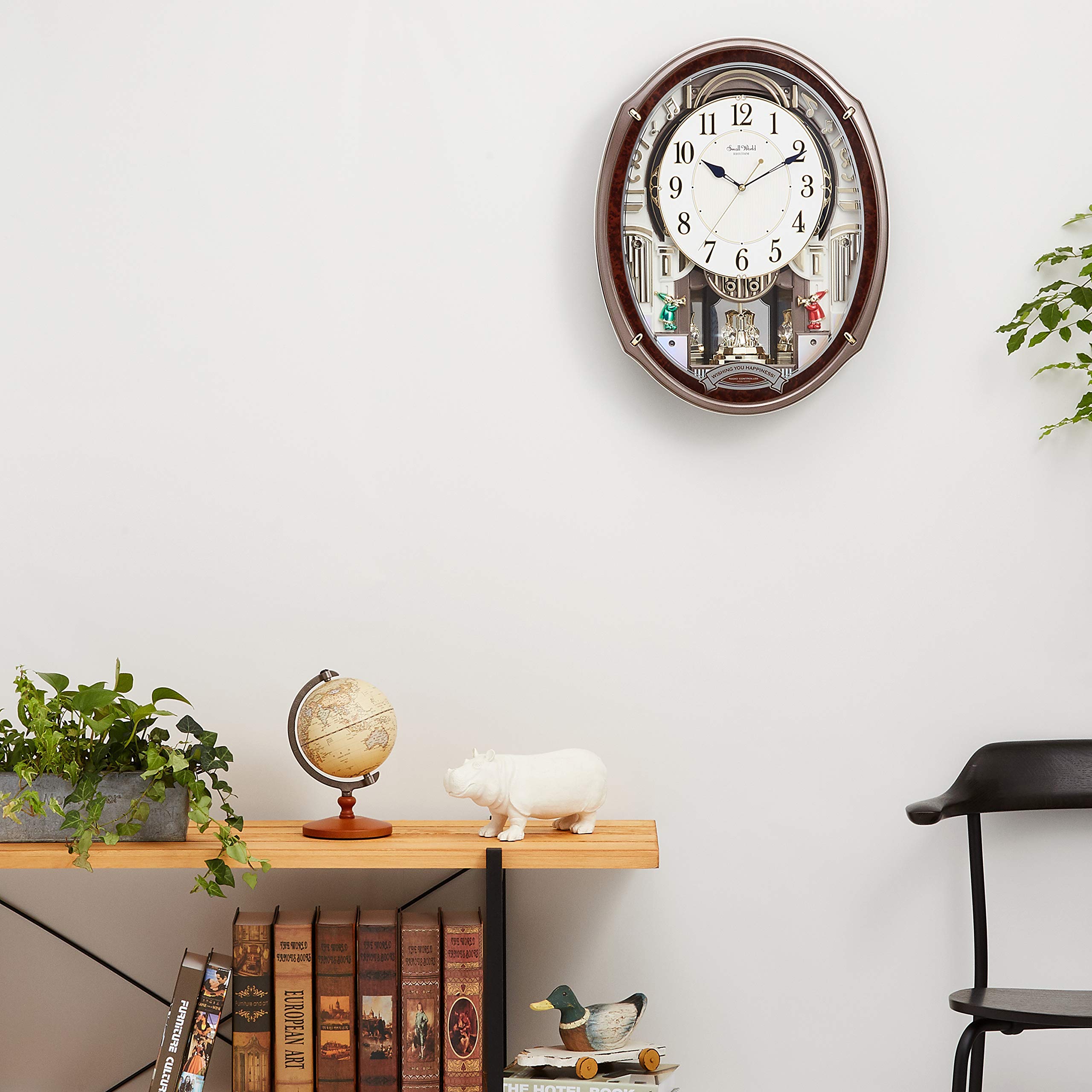 Amazon.co.jp: リズム(RHYTHM) 掛け時計 電波時計 からくり時計 48曲