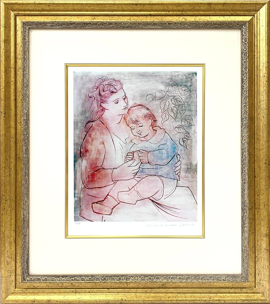 Amazon.co.jp: アートショップ フォームス パブロ ピカソ「母と子