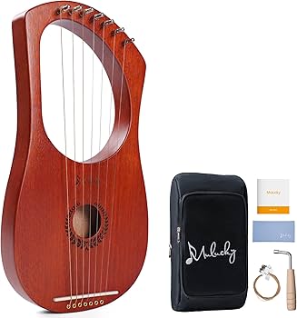 Amazon.com: Lyre Harp Mulucky 7 Metal Lyre Steel String Bone