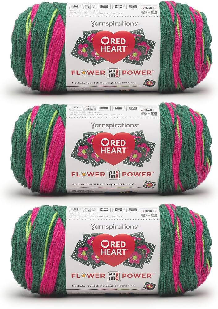 Amazon.com: Red Heart All in ONE Flower Power Hyacinth Bucket Yarn