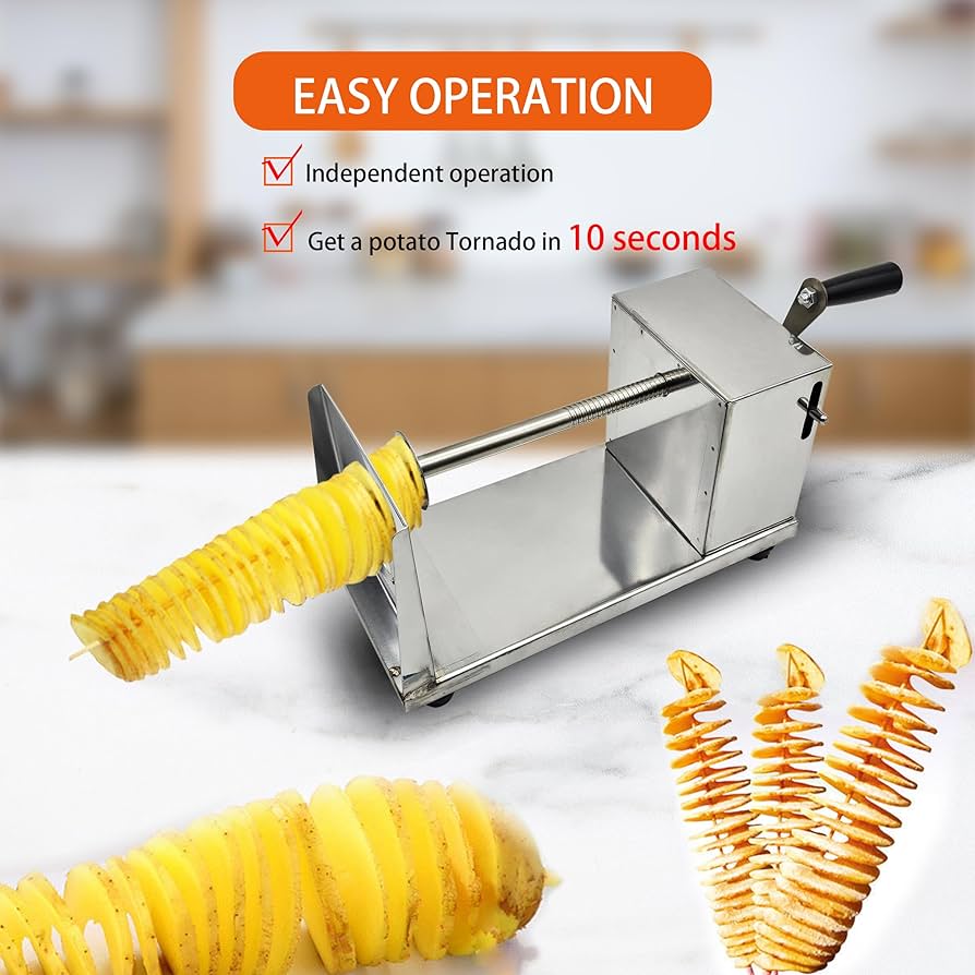 Amazon.com: Tornado Potato Spiral Cutter Stainless Steel Spud