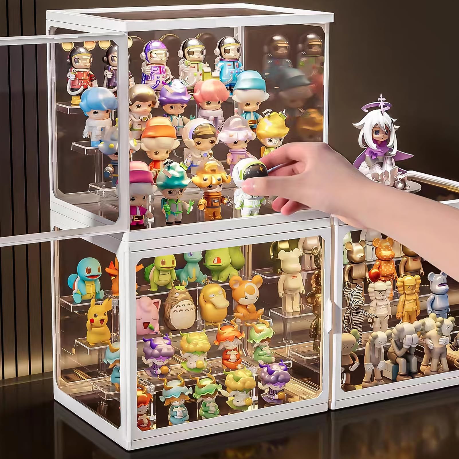 Amazon.co.jp: Mirasizuku フィギュアケース 強化ガラスケース 前扉 大