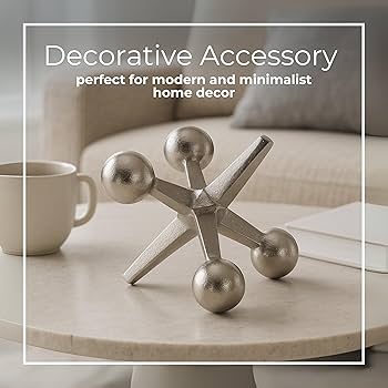 Amazon.com: Silver Metal Jacks Decorative Object – Abstract