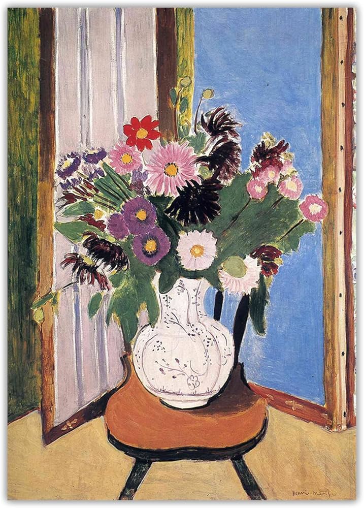 Amazon.co.jp: 有名なアンリ・マティスのポスター《花》キャンバス