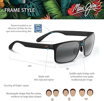 Amazon | Maui Jim レッドサンズ サングラス マットブラックフレーム
