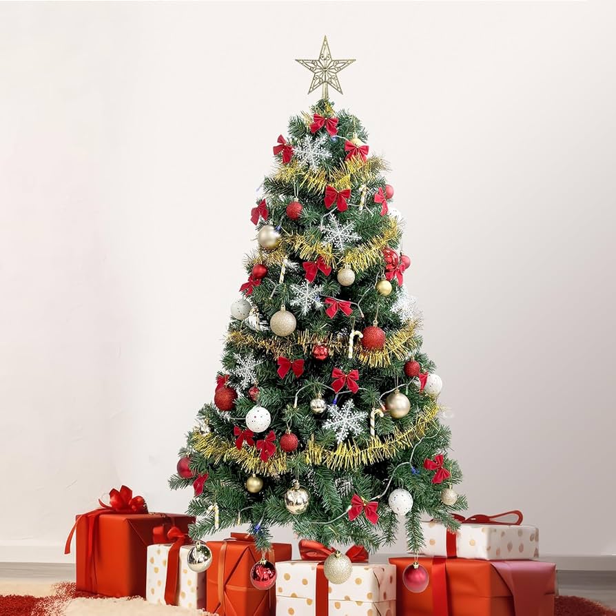 Amazon.co.jp: クリスマスツリー 150cm 豪華オーナメントセット 8m-LED