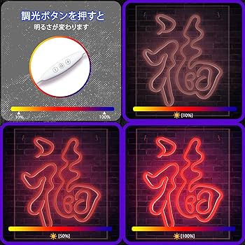 Amazon.co.jp : IMEGINA「福」ネオンサイン看板ネオンライト LED