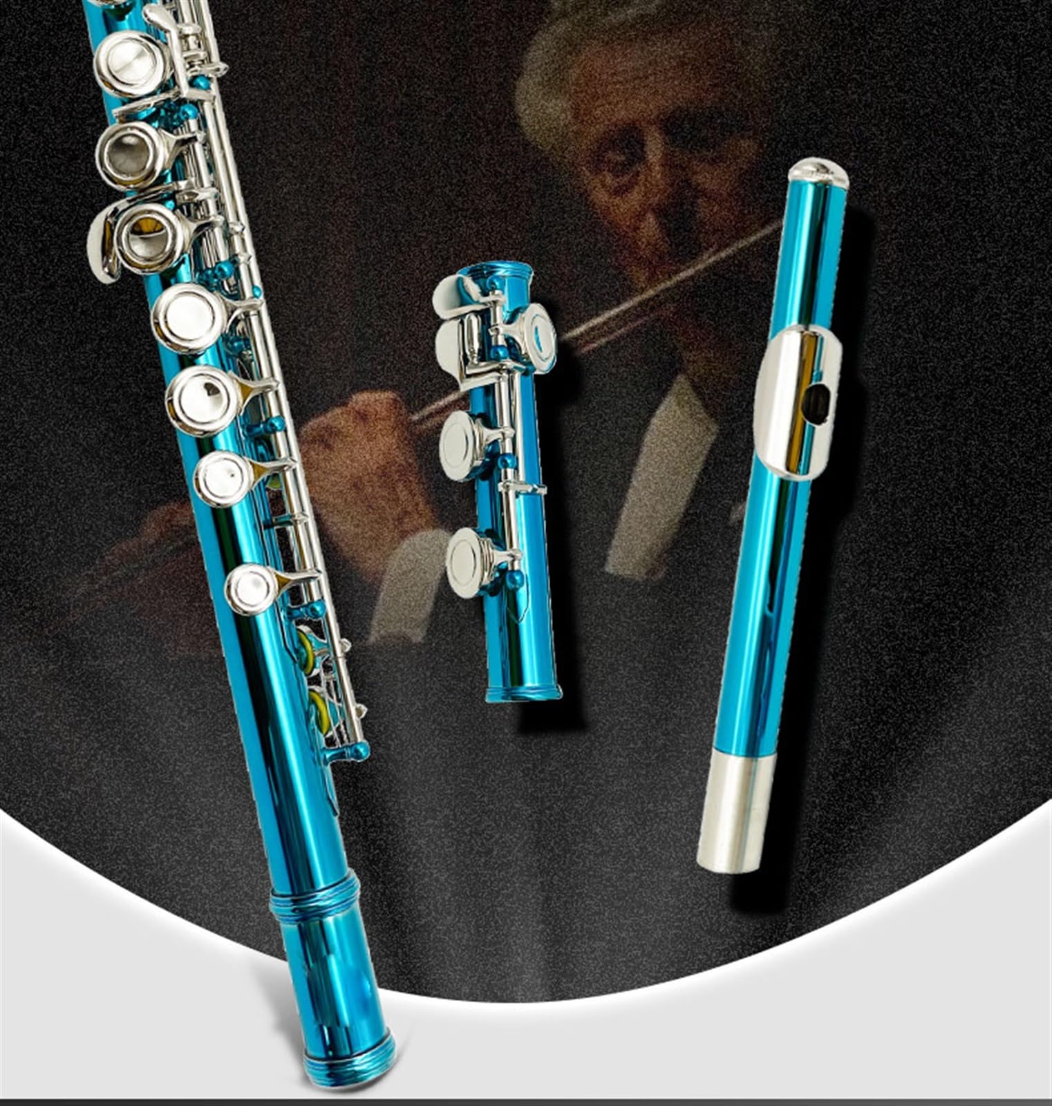 Amazon | フルート 16 穴 C キー E キークローズドホールフルート